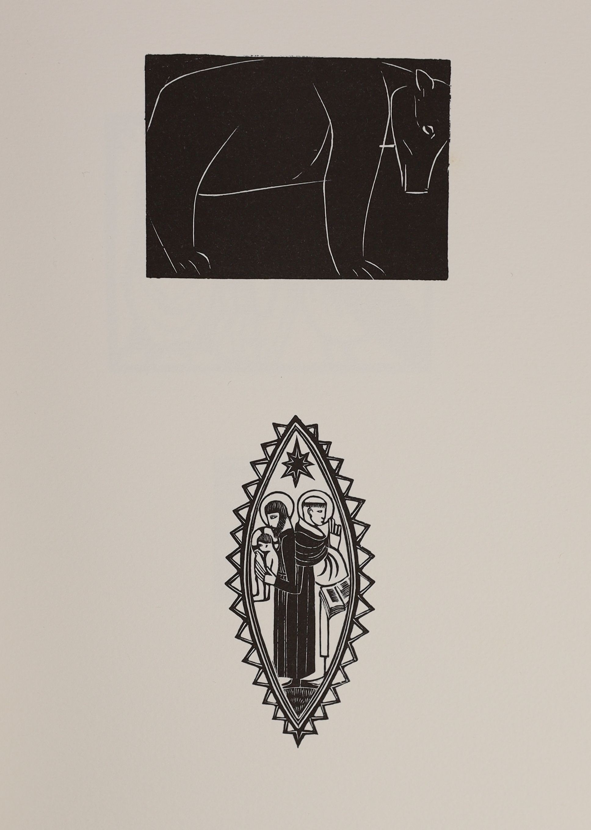 Cleverdon, Douglas - The Engravings of David Jones a Survey. 1st and limited edition, One of 260 copies printed on Vèlin d’Arches paper. Complete with the stated 96 plates, many of which are coloured, plus a tipped-in fr